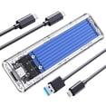 thumbnail image 1 of Carcasa SSD ORICO M.2 NVMe USB 3.2 Gen 2 (10 Gbps) Azul, 1 of 7