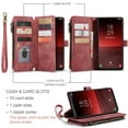 thumbnail image 4 of for Samsung Galaxy S24 Case, Wallet Case with Card Holder Kickstand Magnetic Zipper Pocket Lanyard Strap Wristlet,Leather Flip Case Wallet for Samsung Galaxy S24,Red, 4 of 9