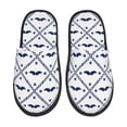 thumbnail image 2 of KLL Hipster Mustache Slippers for Women Men House Slip on Indoor Outdoor Bedroom Furry Fleece Lined Ladies Comfy Anti-Skid Rubber Hard Sole-Large, 2 of 8