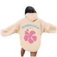 thumbnail image 4 of Rigardu Chandails à Capuchon pour Femmes Pull Mode Décontractée Imprimé Floral Sweat à Capuche avec Cordon de Serrage Chandails à Capuchon pour Femmes Beige TG, 4 of 5