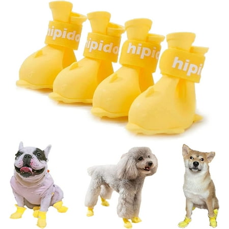 4Pcs Waterproof Dog Boots  Dog Shoes for Snow and Rain Teddy Pomeranian Bichon Small Dogs