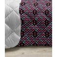 thumbnail image 3 of Retro Down Alternative Comforter, Fifties Sixties Inspired Composition of Abstract Shapes on Dark Dotted Background, Microfiber Quilt for All Season, 5 Sizes, Multicolor, by Ambesonne, 3 of 3