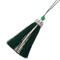thumbnail image 1 of Billuyoard Llavero con borla, colgante colgante ligero, llavero duradero exquisito, bonito anillo Retro Vintage para llaves con bolsa de cordón Artesanía Verde negruzco, 1 of 6