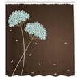 thumbnail image 3 of Ambesonne Brown and Blue Shower Curtain, Falling Leaves, 69"Wx70"L, Pale Seafoam Brown Cream, 3 of 5