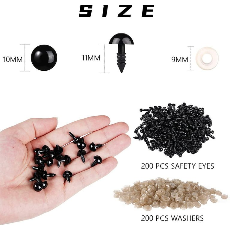 NEW 10mm Black Toy Safety Eyes - EN71, REACH & Annex II Compliant – Tactile  Craft Supplies