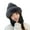 Black, variant on Winter Balaclavas Womens Solid Color Thick Scarf Mask with Integrated Ear Protection Thick And Warm Headband Cap