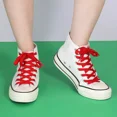 thumbnail image 5 of 1pair Double Layers Flat Boot Shoe Laces Strings Red for Sneakers Tennis Shoes, 5 of 6