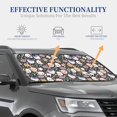 thumbnail image 4 of Windshield Sun Shade, Cartoon Cute Skull Star Foldable Car Sun Shade Windshield For Front, 2 Pieces, 4 of 4