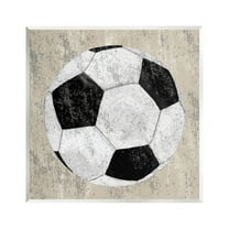 Stupell Industries Rustic Sports Soccer Ball Abstract Painting Unframed Art Print Wall Art, 12 x 12