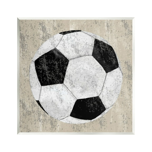 Stupell Industries Rustic Sports Soccer Ball Abstract Painting Unframed Art Print Wall Art, 12 x 12