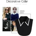 thumbnail image 2 of Camicover Chiffon Detachable Fake Collar,Half Shirt Blouse Dickey Collar Faux False Collar Elegant for Women Girls, 2 of 3