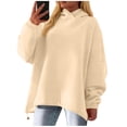 thumbnail image 2 of UQJfacai Oversized Hoodies for Women Long Sleeve Fall Sweatshirts Winter Sweater Adjustable Drawstring Hem Hooded Pullover Tops, 2 of 5