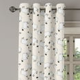 thumbnail image 2 of Ambesonne Sheep Grommet Curtain, Cartoon Animals Grass, 50" x 72", White Black Green, 2 of 6