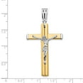 thumbnail image 3 of FB Jewels Leslie's 14K Two Tone Gold Polished Crucifix Cross Pendant, 3 of 3