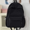 thumbnail image 5 of FUZHIQ Textured Solid Color School Backpack for 3rd 4th 5th 6th Grade, Lightweight Crinkled Fabric Bookbag with Front Pocket, Casual Elementary Middle School Bag, Black, 5 of 5
