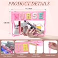 thumbnail image 2 of Bolsa de cosméticos Kacctyen Nurse Chenille Letter PVC Multicolor x6, 2 of 6