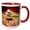 Red/White, variant on 3drose, Zen Stone. Samurai. Spring Is In, Swords Are Down, 11oz Two-tone Yellow Mug
