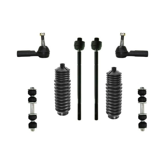 8 Pc Suspension Kit Tie Rod Ends & Sway Bars, Rack and Pinion Bellow Boots Fits select: 2001-2005 BUICK LESABRE, 2006-2011 BUICK LUCERNE