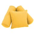 thumbnail image 3 of Blazing Needles Double-corded Solid Twill Throw Pillows with Inserts (Set of 3), 3 of 3