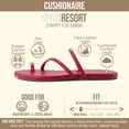 thumbnail image 2 of Cushionaire Resort Strappy Sandals for Women, Vegan Leather Memory Foam Flat Women's Sandals with Toe Ring, 2 of 14