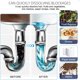 thumbnail image 5 of Desatascador de desagües con agente de dragado | Limpiador de pipas multifuncional para fregaderos de cocina, inodoros, desagües de suelo | Elimina obstrucciones y tapones de aceite | Seguro en las, 5 of 7
