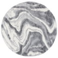 thumbnail image 2 of Safavieh Hi-Lo Hiren Abstract Shag Area Rug, Gray/Light Gray, 6'7" x 6'7" Round, 2 of 10