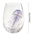thumbnail image 2 of OKKVV Artisanal Glassware, 3D Stemless Wine Glasses, Handcrafted Marine Animal Bar Glass for Coastal Home Decor Ocean Lovers (Jellyfish), 2 of 7
