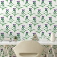 thumbnail image 3 of Ambesonne Thistle Peel & Stick Wallpaper for Home, Botanical Print Plant, 13"x36", Jade Green Off White, 3 of 6