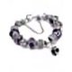 thumbnail image 1 of Unicornios Regalos Pulsera con dijes Mujer Cuentas de cristal de Murano Pulsera con dijes de flores y mariposas JM, 1 of 6