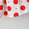 thumbnail image 2 of HWRETIE Baby Girls Dress Toddler Kid Baby Girl Summer Bow Polka Dot Suspender Dress with Hat Red 2-3years, 2 of 9