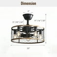 thumbnail image 5 of Sofucor 20-Inch Modern Caged Ceiling Fan with 6 Speeds, Remote, and 5 Incandescent Bulbs, 5 of 13