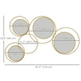 thumbnail image 3 of HOMCOM Metal Wall Decor Art, Decorative Mirror Decor, for Living Room, 3 of 10