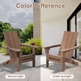 thumbnail image 4 of JUSTLET Outdoor Patio Chair, HDPE Folding Adirondack Chair Set of 4, Brown, 4 of 9