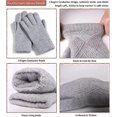 thumbnail image 2 of ZHAOCHENG Guantes de invierno con pantalla táctil para mujer, tejidos con cable, cálidos, con forro suave, elásticos, para exteriores, 2 of 4