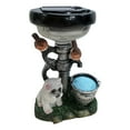 thumbnail image 2 of 2 Pcs Solar Garden Decor Welcome Statue with Puppy & Birds - Weatherproof Resin Outdoor Light for Yard, Patio, Pathway - Heart Planter & Solar Powered Home Accent, 2 of 6