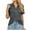 Dark Gray, variant on Fesfesfes Tshirts for Womens Fashion Lapel Solid Color Short Sleeve T-shirt Blouse Loose Tops Short Sleeve T Shirts for Women XS(US:2)