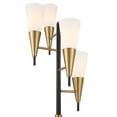 thumbnail image 3 of Possini Euro Design Quatro Mid Century Modern Tree Floor Lamp 71" Tall Black Gold Metal 4 Light Frosted Glass Cone Shade for Living Room Bedroom House, 3 of 9