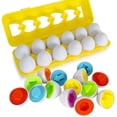 thumbnail image 2 of Juego de huevos a juego para niñas, juguetes educativos de colores, formas y motricidad fina, juguete de aprendizaje, regalo de huevos de Pascua, 2 of 4