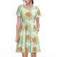 thumbnail image 1 of Balery Tropical Flowers Vestidos sueltos de manga corta para mujer, vestidos de verano 2025, vestidos casuales de corte A con vuelo., 1 of 6