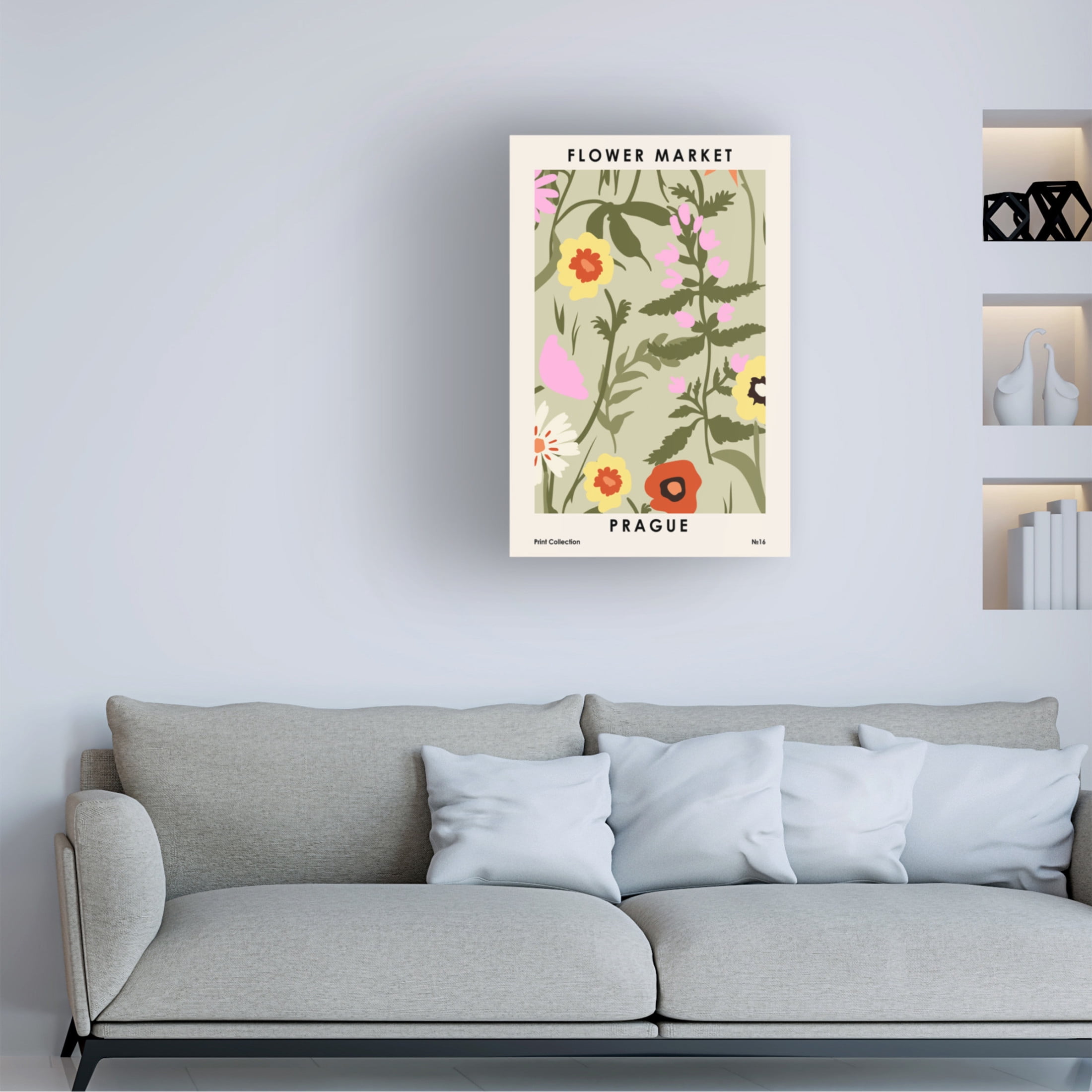 Trademark Fine Art NKTN Flower Market Prague Canvas Wall Art
