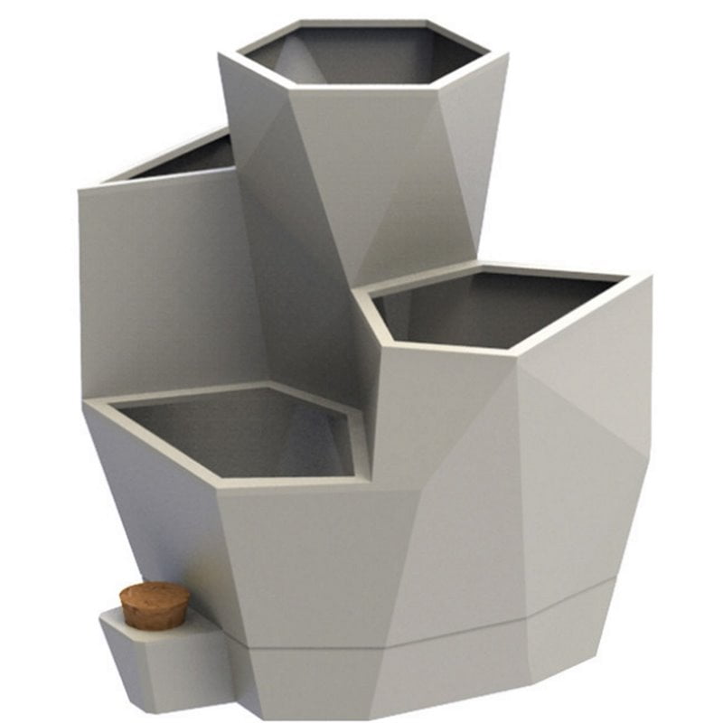 Japi Pottery Vida SelfWatering Polyethylene Herb Garden in Sandstone