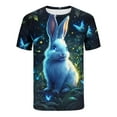 thumbnail image 5 of Floleo Mens Casual Easter Bunny T-Shirt Funny 3D Pattern Printed Graphic Tees for Men Summer Short Sleeve Round Neck Basic T Shirts, 5 of 5