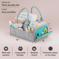 thumbnail image 3 of Baby Diaper Caddy Organizer for Girl Boy Large Nursery Storage Bin Basket Portable Holder Tote Bag for Changing Table and Car Baby Shower Gifts Newborn Essentials Baby Registry Must Haves Items, 3 of 6