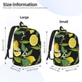 thumbnail image 4 of Xecao Lemon Fruits Flowers Leaves for Canvas College Laptop Backpack, Durable Rucksack Travel Notebook Bag School Backpack Book Bag for Men Women, 4 of 8