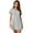 Gray, variant on EFINNY Women's Cotton Nightgown with Pockets,Crew Neck Short Sleeve Pajama Sleepshirts Loose Comfy Sleepwear S-XXL