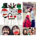 thumbnail image 3 of Un conjunto de labios 17pcs DIY divertido del bigote de los vidrios rojos cuerno de ciervo del sombrero de Santa en los palillos del banquete de boda de la Navidad Photo Booth Puntales, 3 of 4