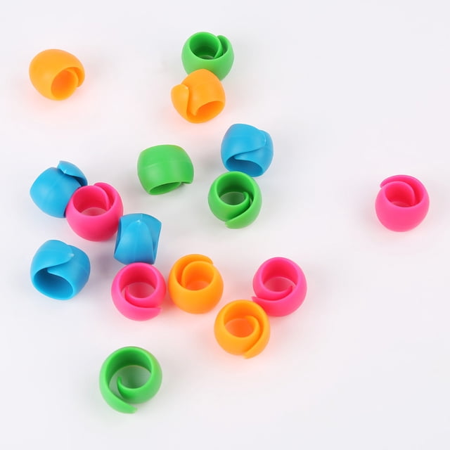 AURARMLET 50Pcs Silicone Sewing Spools Clip Flexible Bobbin Holder Organizer for Knitting Projects