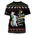 thumbnail image 3 of Camiseta de manga corta con estampado 3d para hombre, camiseta informal de moda con gráficos de ambiente festivo navideño, Top cómodo con cuello redondo Pop, 3 of 4