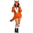 thumbnail image 4 of Women's Plus Size Fierce Fox Costume Romper, 4 of 7