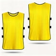 thumbnail image 2 of Kids Mesh Scrimmage Vest Boys Girls Soccer Training Pinnies Breathable Team Practice Jersey for PE Sports Camp 5-12 Years Yellow, 2 of 5